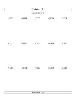 Long Division - One-Digit Divisor and a Three-Digit Quotient with No Remainder